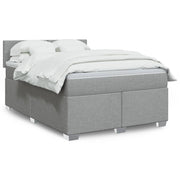 Boxspring 140x190 cm lichtgrijs met pocketveringmatras