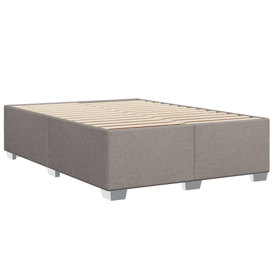 Boxspring met matras stof taupe 140x190 cm