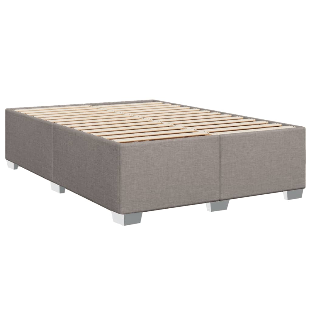 Boxspring met matras stof taupe 140x190 cm