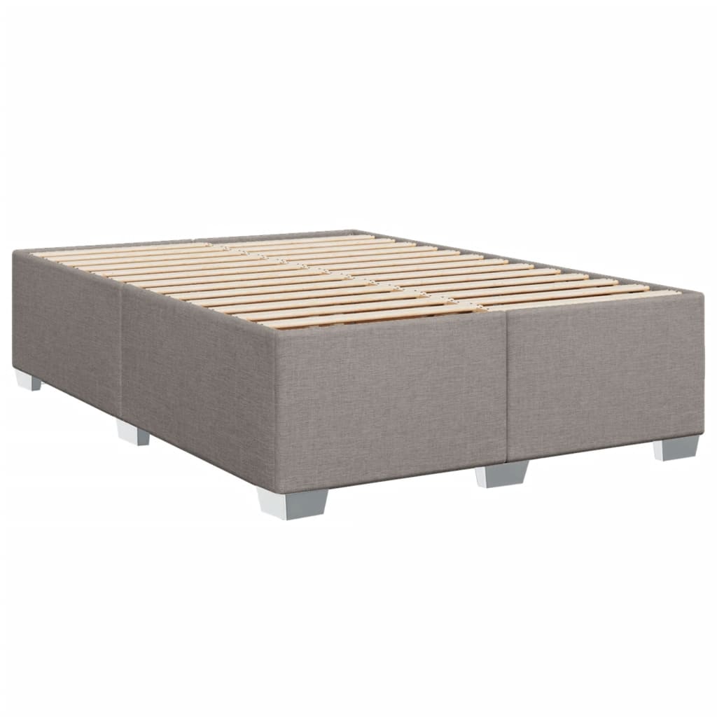 Boxspring met matras stof taupe 140x190 cm