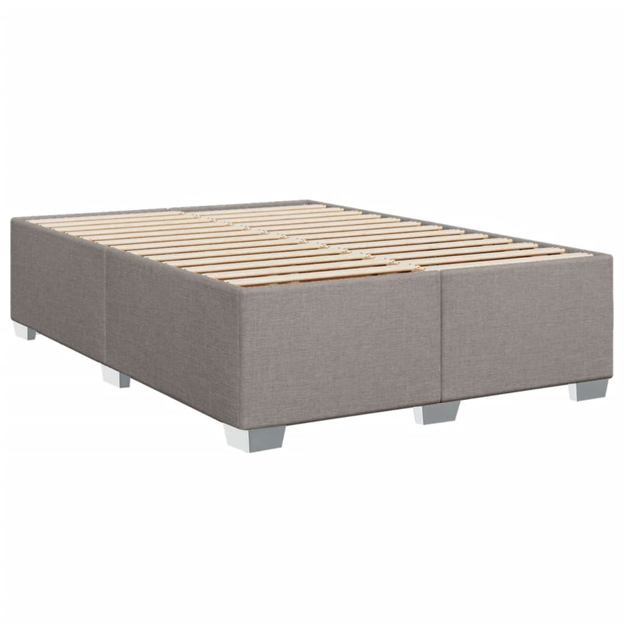Boxspring met matras stof taupe 140x190 cm