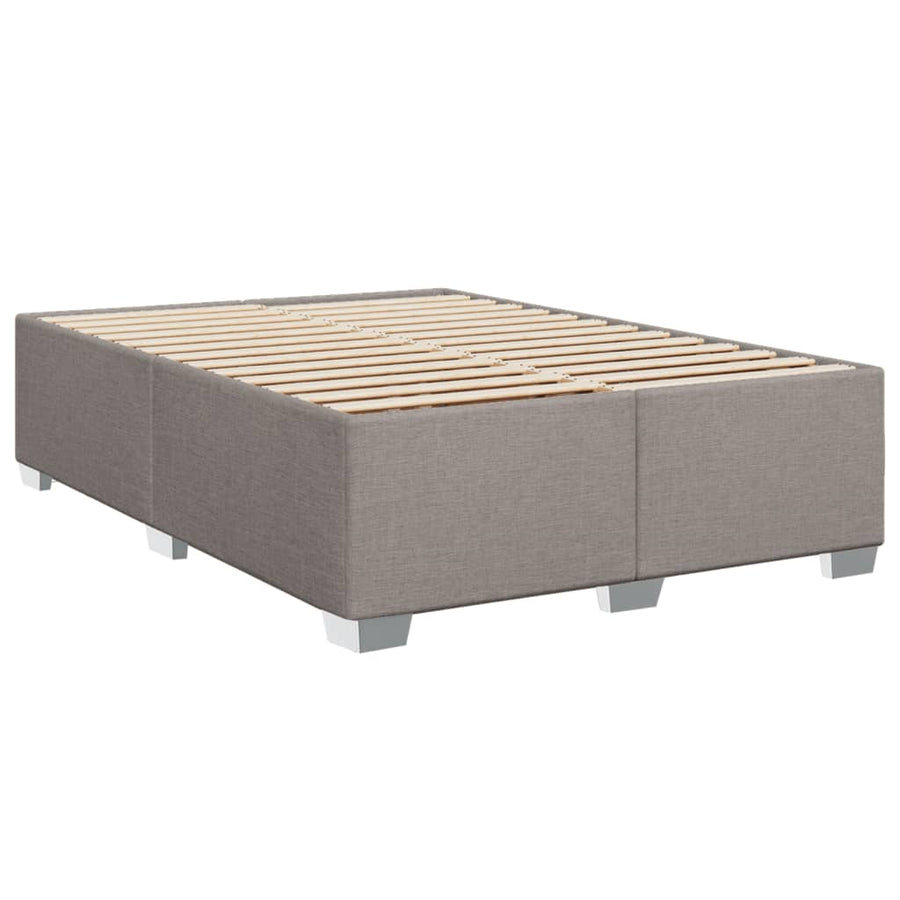 Boxspring met matras stof taupe 140x190 cm