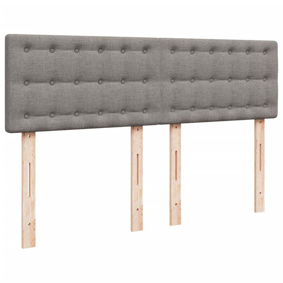 Boxspring met matras stof taupe 140x190 cm