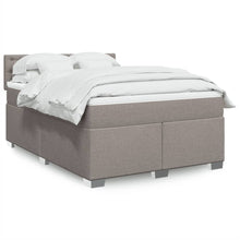 Boxspring met matras stof taupe 140x190 cm