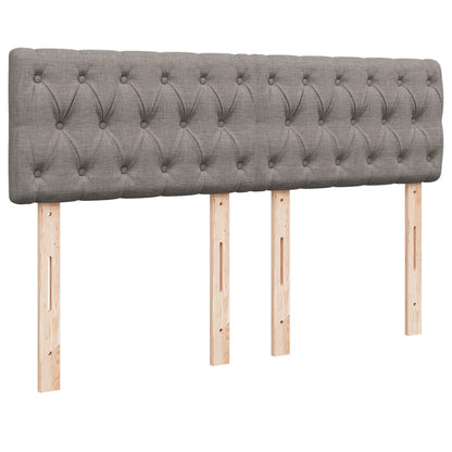 Boxspring met matras stof taupe 140x200 cm