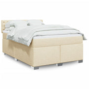 Boxspring 140x200 cm crèmekleurig met pocketveringmatras