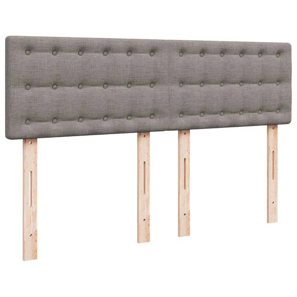 Boxspring met matras stof taupe 140x200 cm