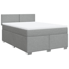 Boxspring met matras stof lichtgrijs 160x200 cm