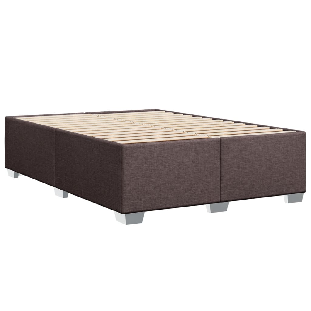 Boxspring met matras stof donkerbruin 160x200 cm