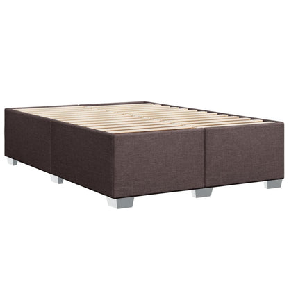 Boxspring met matras stof donkerbruin 160x200 cm