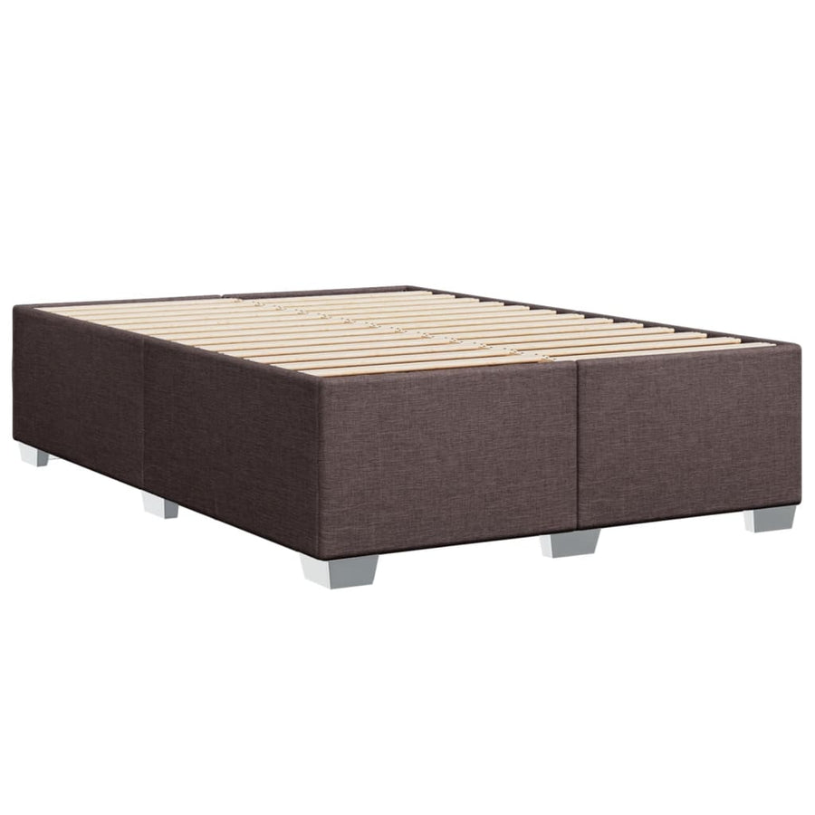 Boxspring met matras stof donkerbruin 160x200 cm
