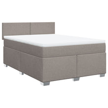 Boxspring met matras stof taupe 160x200 cm