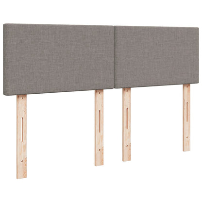 Boxspring met matras stof taupe 160x200 cm