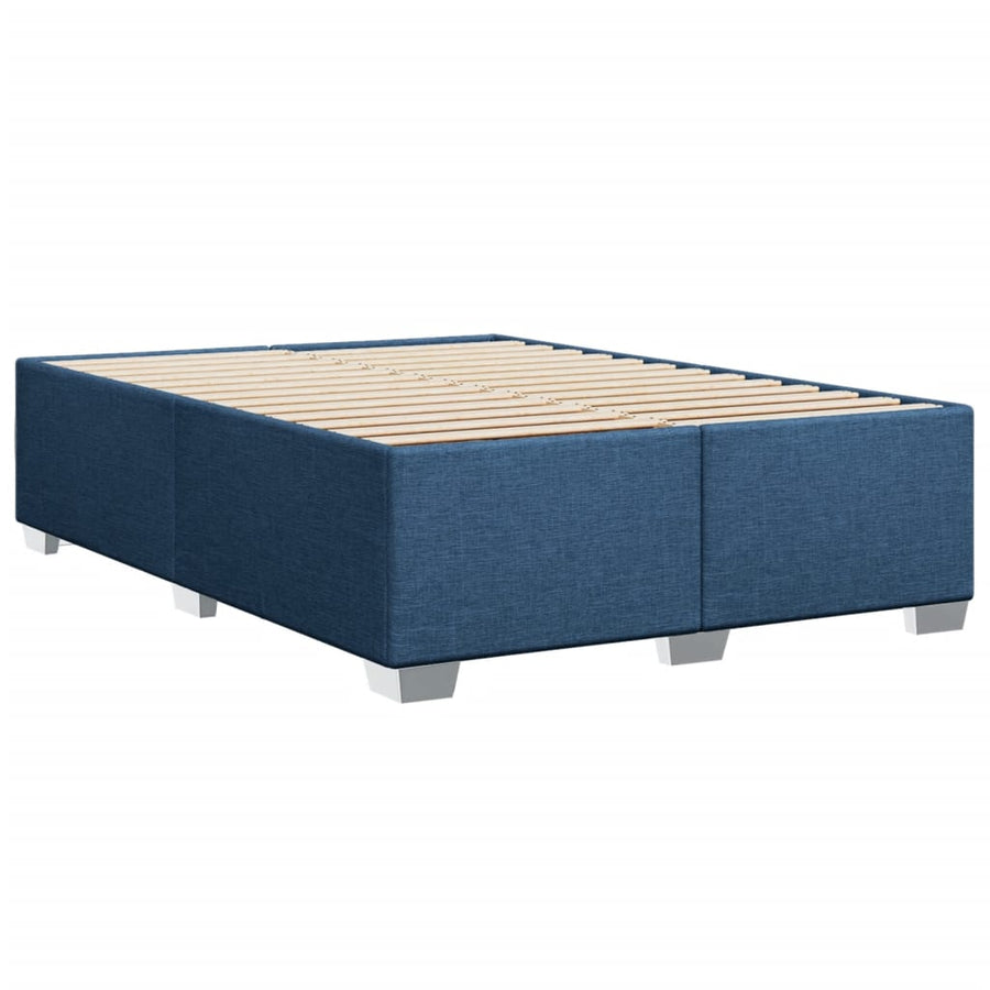 Boxspring met matras stof blauw 160x200 cm