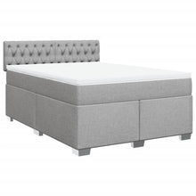 Boxspring met matras stof lichtgrijs 160x200 cm