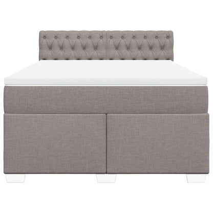 Boxspring met matras stof taupe 160x200 cm