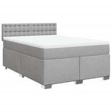Boxspring met matras stof lichtgrijs 160x200 cm