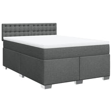 Boxspring met matras stof donkergrijs 160x200 cm