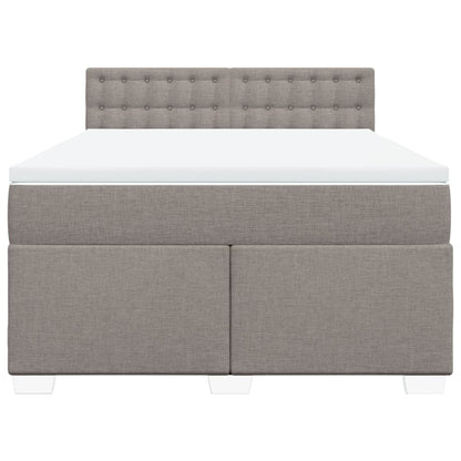 Boxspring met matras stof taupe 160x200 cm