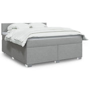 Boxspring met matras lichtgrijs 180x200 cm