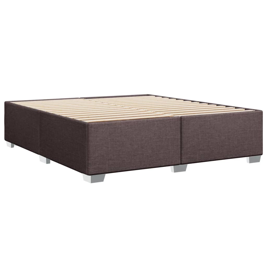 Boxspring met matras stof donkerbruin 180x200 cm