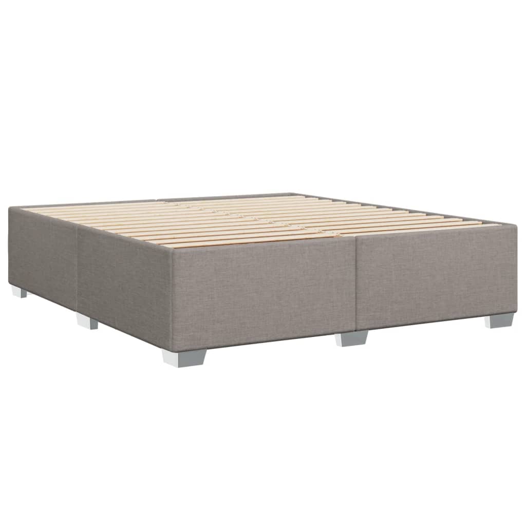 Boxspring met matras stof taupe 180x200 cm