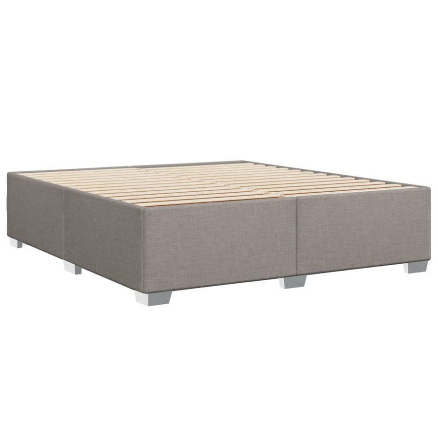 Boxspring met matras stof taupe 180x200 cm