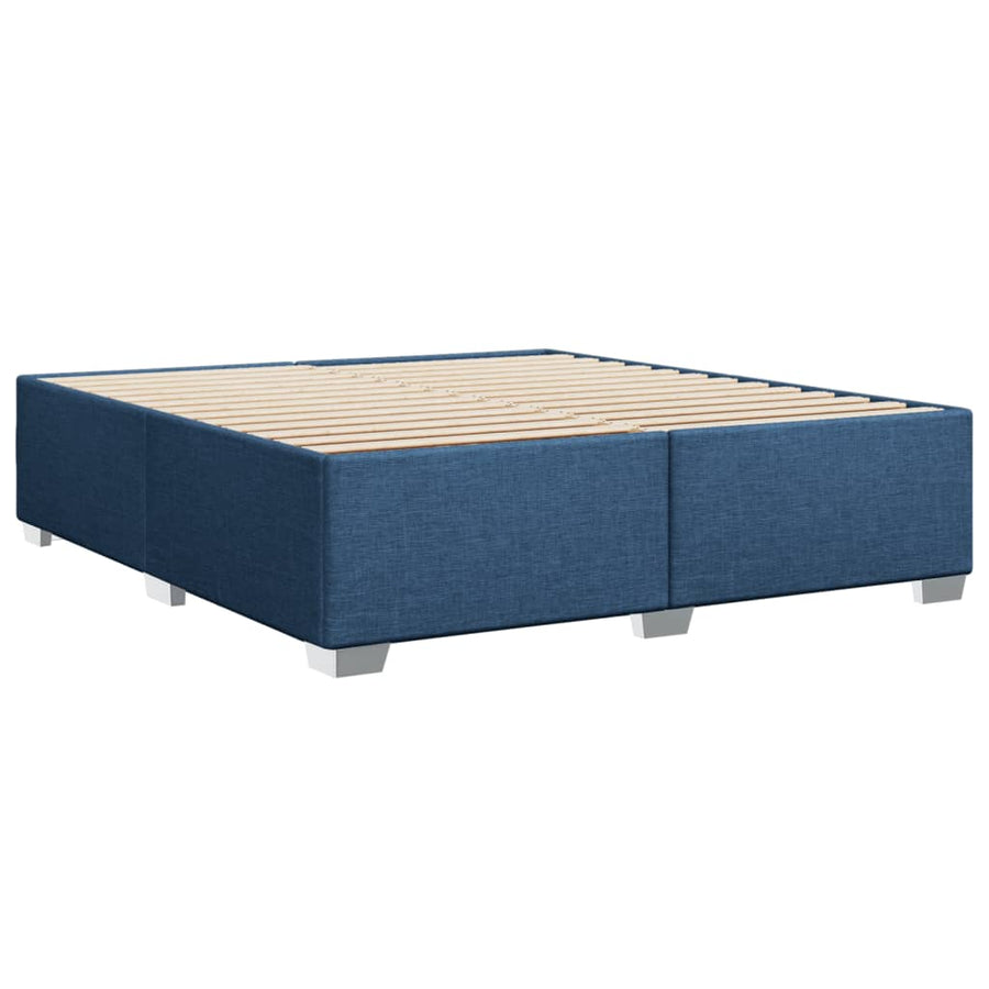 Boxspring met matras stof blauw 180x200 cm