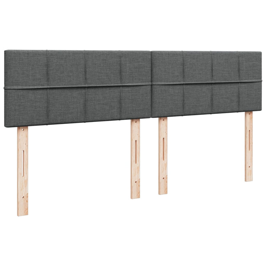 Boxspring met matras stof donkergrijs 180x200 cm
