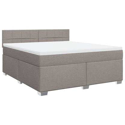 Boxspring met matras stof taupe 180x200 cm
