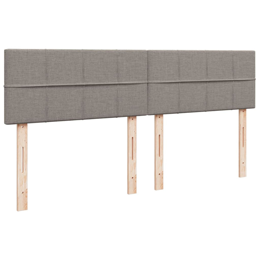 Boxspring met matras stof taupe 180x200 cm