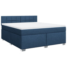 Boxspring met matras stof blauw 180x200 cm