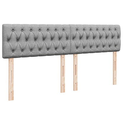 Boxspring met matras stof lichtgrijs 180x200 cm