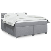 Boxspring met matras 180x200 cm lichtgrijs