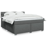Boxspring met matras 180x200 cm donkergrijs
