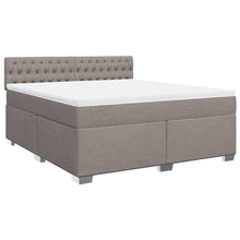 Boxspring met matras stof taupe 180x200 cm