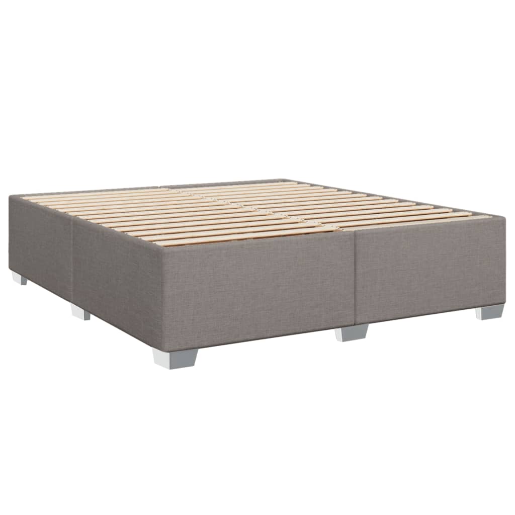 Boxspring met matras stof taupe 180x200 cm