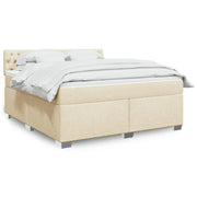Boxspring met matras 180x200 cm crèmekleurig
