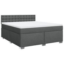 Boxspring met matras stof donkergrijs 180x200 cm