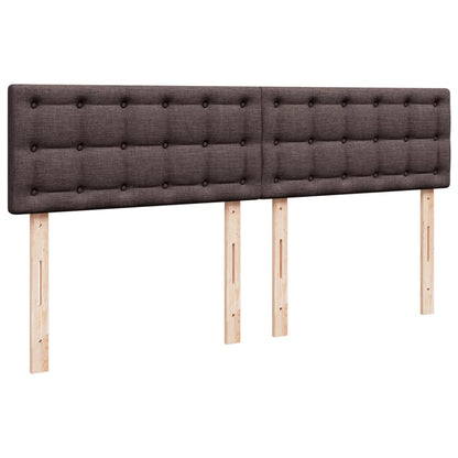 Boxspring met matras stof donkerbruin 180x200 cm