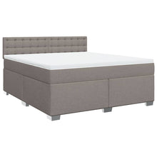 Boxspring met matras stof taupe 180x200 cm