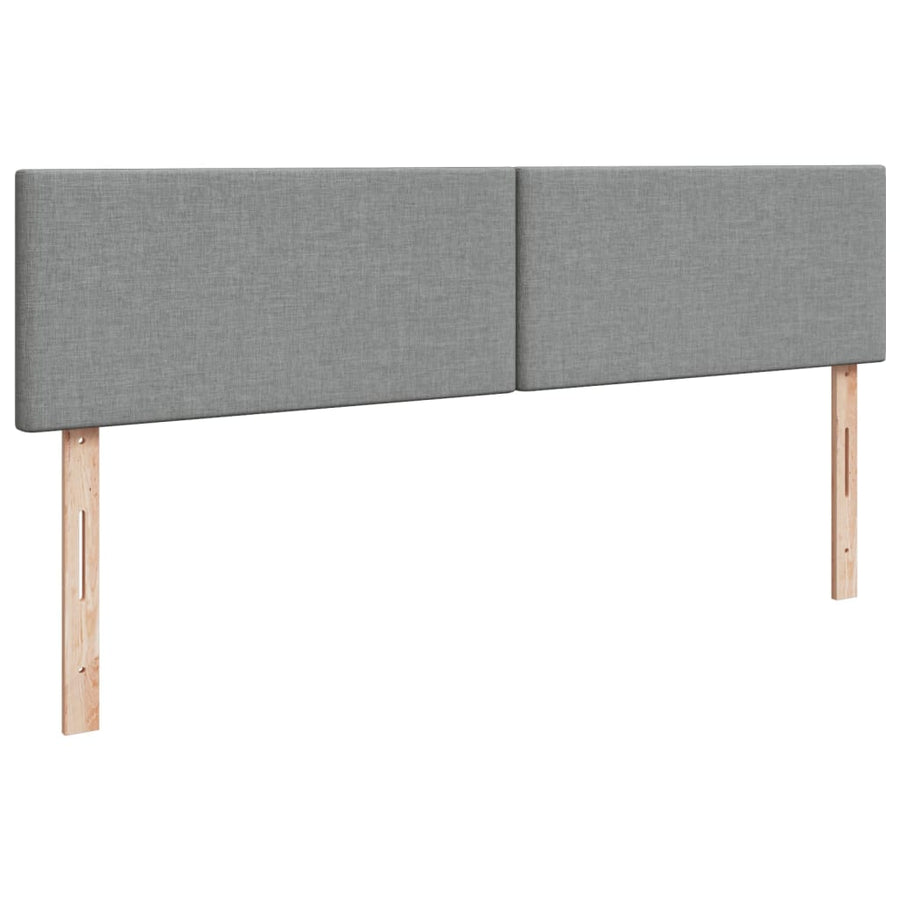 Boxspring met matras stof lichtgrijs 200x200 cm