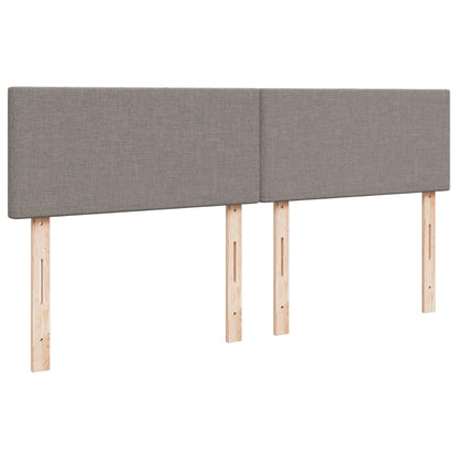 Boxspring met matras stof taupe 200x200 cm