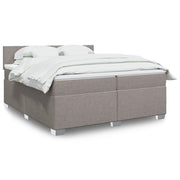 Boxspring met matras 200x200 cm taupe