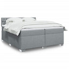 Boxspring met matras 200x200 cm lichtgrijs