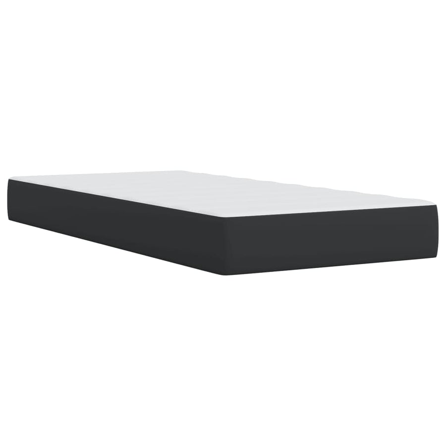 Boxspring met matras kunstleer zwart 80x200 cm