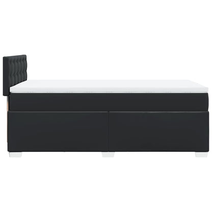 Boxspring met matras kunstleer zwart 90x190 cm