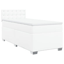 Boxspring met matras kunstleer wit 90x190 cm