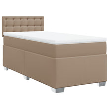 Boxspring met matras kunstleer cappuccinokleurig 90x190 cm
