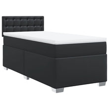 Boxspring met matras kunstleer zwart 90x200 cm